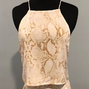 Olivaceous Snake Print Top